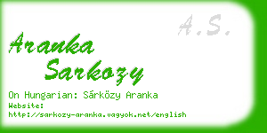 aranka sarkozy business card